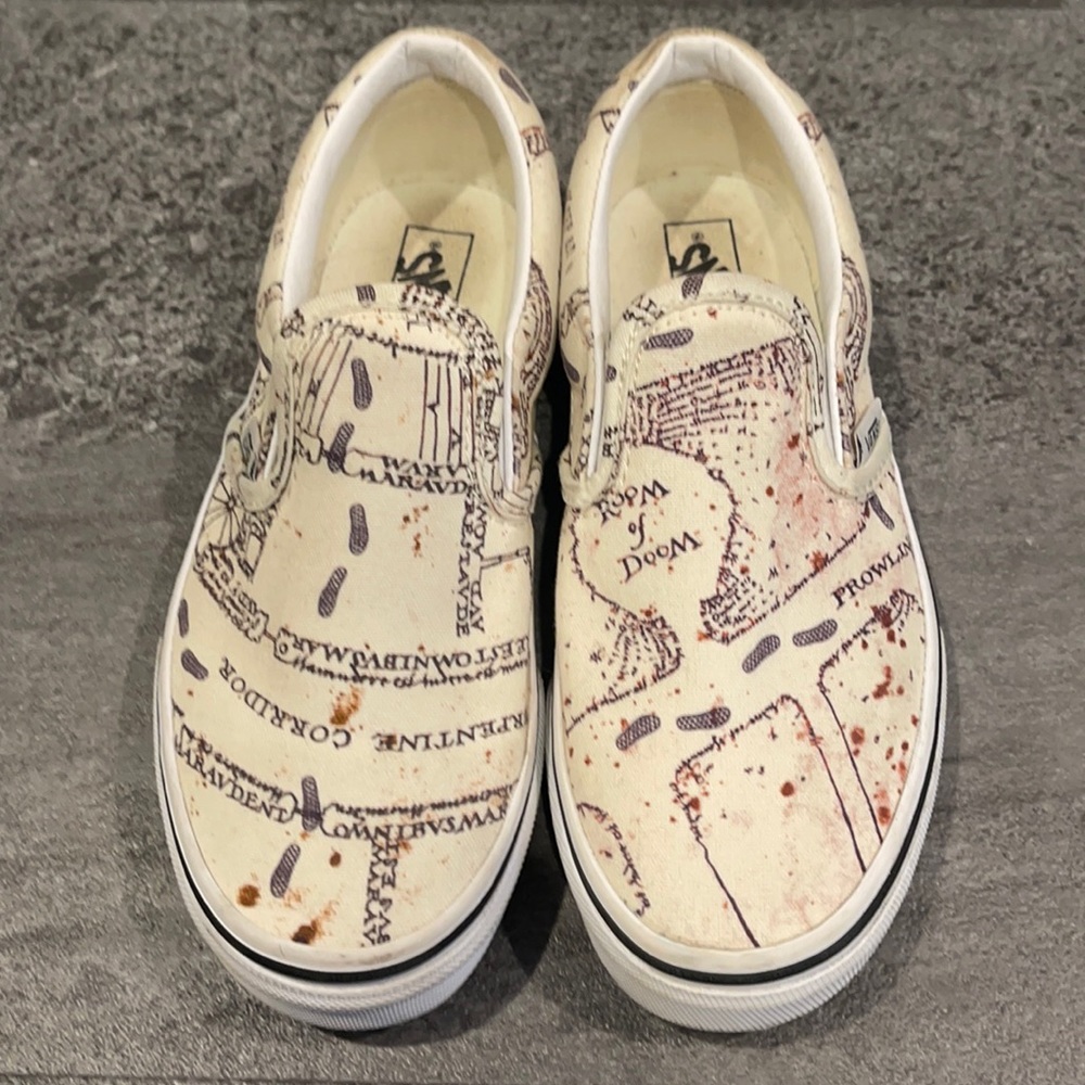 Vans x Harry Potter Slip-On Marauders Map Shoes